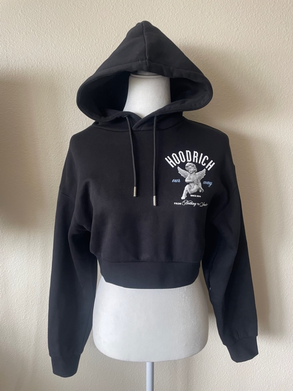 HOODRICH - WOMEN'S GLOW ANGEL CROPPED HOODIE IN BLACK - Picture 8 of 13